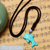 Party Necklace Dolphin Pendant Popular Natural Crystal Fine Jewelry Rhinestone Turquoise Granate Taki Skyrim Sailor Gift