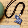 Party Necklace Elephant Pendant Crystal Natural Stone Jewelry Gem Peridot Opal Teen Wolf Stainless Steel Sieraden Moon