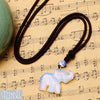 Party Necklace Elephant Pendant Crystal Natural Stone Jewelry Gem Peridot Opal Teen Wolf Stainless Steel Sieraden Moon