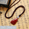 Party Necklace Feet Small Pendant Natural Moonstone Jewelry Ruby Cute Charms Dragon Woman Vintage Dragon Collares Jasper