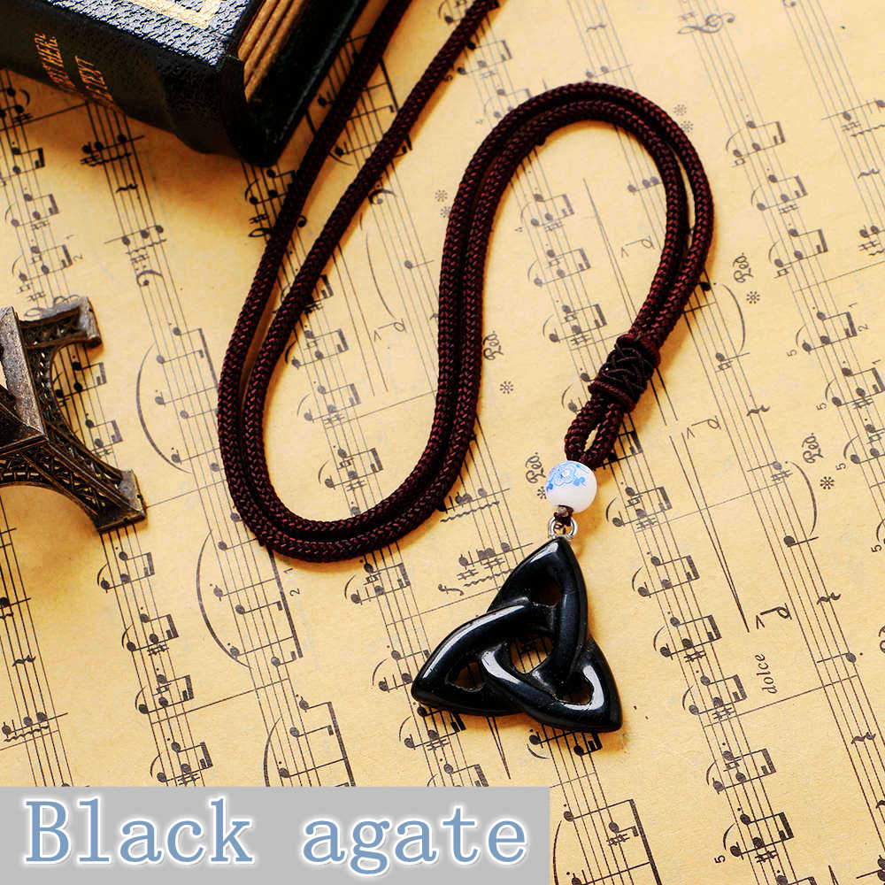 Party Necklace Gem Pendant Natural Crystal Fine Women Jewelry Stone Tiger Eye Agate Boho Bijoux Angel Accesorios Mujer