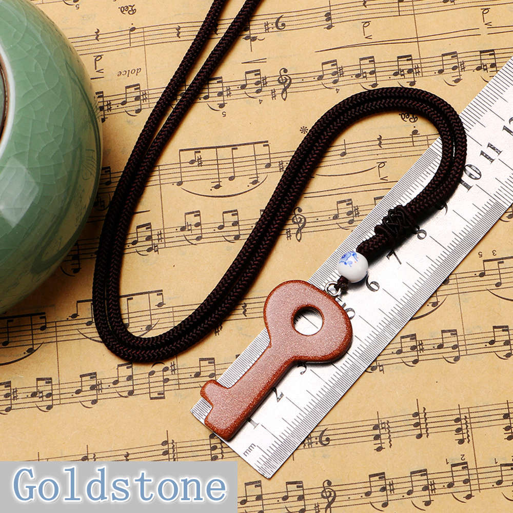 Party Necklace Key Pendant Popular Natural Stone Fine Jewelry Rhinestone Turquoise Granate Sailor Moon Punk Joyas Panda