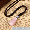 Party Necklace Square Pendant Crystal Natural Stone Woman Jewelry Gem Sweater Chain Peridot Opal Moon Steampunk Teen Wolf