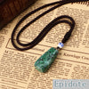 Party Necklace Square Pendant Crystal Natural Stone Woman Jewelry Gem Sweater Chain Peridot Opal Moon Steampunk Teen Wolf