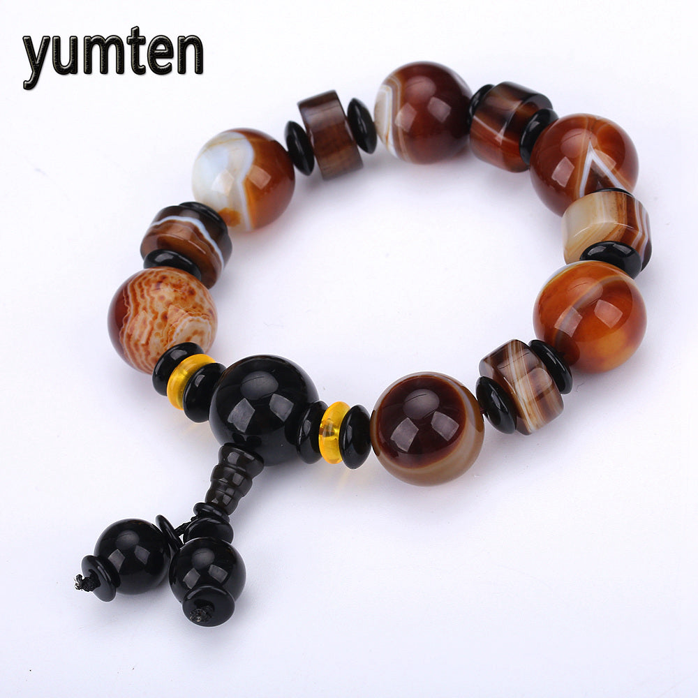 Popular Bracelet Men Natural Chalcedony Fashion Jewelry Beadslgbt Feyenoord Cozinha Power Chakra Taki Soy Bvl Indian Love