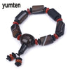 Popular Jewelry Men Bracelet Natural Old Agate Survival Charm Handmade Accessories Pulseras Linkin Pulseiras