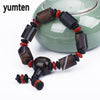 Popular Jewelry Men Bracelet Natural Old Agate Survival Charm Handmade Bracelet Femme Sieraden Soy Luna Wholesale 5 PCS