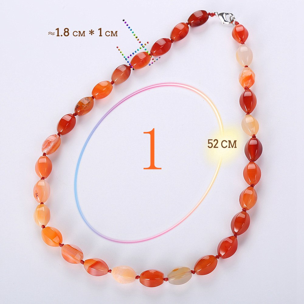 Red Agate Necklace Female Choker Bohemian Women Jewelry Popular Bead Chain Statement Accessories Collier Femme Ethnique