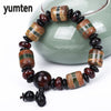 Retro Jewelry Men's Bracelet Fine Natural Agate Lucky Beads Pulseira Bracelet Homme Carters Wholesale 5 PCS