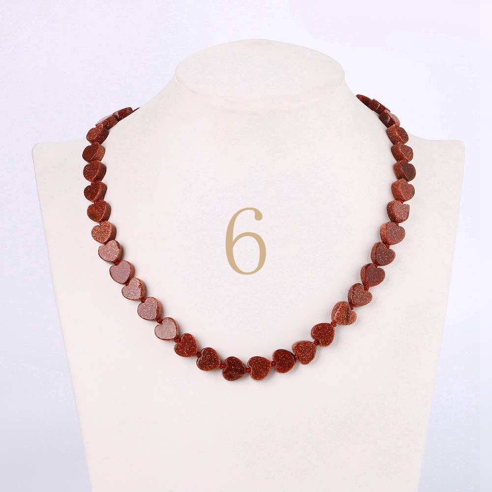 Rose Quartz Necklace Love Heart Choker Pink Crystal Jewelry Women Bead Chain Vintage Femme Accessories Turquoise Bijoux