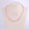 Rose Quartz Necklace Love Heart Choker Pink Crystal Jewelry Women Bead Chain Vintage Femme Accessories Turquoise Bijoux