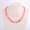 Rose Quartz Necklace Love Heart Choker Pink Crystal Jewelry Women Bead Chain Vintage Femme Accessories Turquoise Bijoux