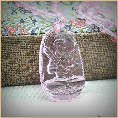 Rose Quartz Pendant Necklace Romantic Pendant Buddha Crystal Solitaire Fine Jewelry Pendants Pendants pendentif Colgantes