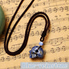 Stone Skull Pendant Necklace Mexican D of the Dead Accessories Coco Retro Jewelry Crystal Choker Halloween Decorations