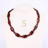 Tiger Eye Necklace Men Choker Bead Chain Natural Stone Square Jewelry Popular Male Accessories Correntes Masculino Reiki
