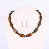 Tiger Eye Necklace Men Choker Bead Chain Natural Stone Square Jewelry Popular Male Accessories Correntes Masculino Reiki