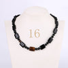 Tiger Eye Necklace Men Choker Bead Chain Natural Stone Square Jewelry Popular Male Accessories Correntes Masculino Reiki