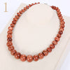 Tiger Eye Stone Necklace Ethnic Women Jewelry Vintage Statement Accessories Men Beads Choker Crystal Natural Naszyjnik