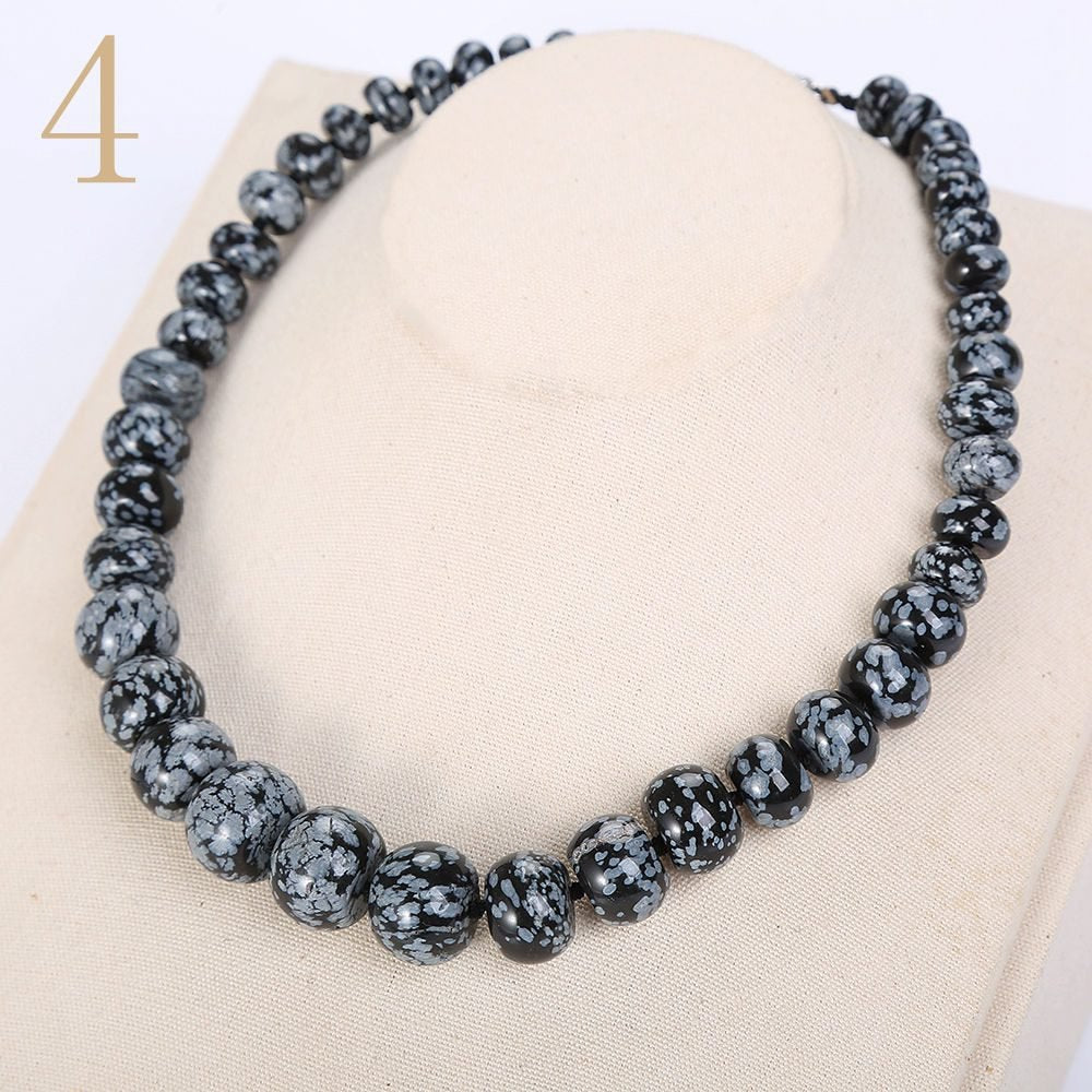 Tiger Eye Stone Necklace Ethnic Women Jewelry Vintage Statement Accessories Men Beads Choker Crystal Natural Naszyjnik