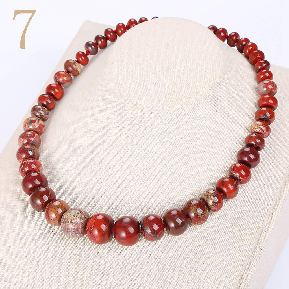 Tiger Eye Stone Necklace Ethnic Women Jewelry Vintage Statement Accessories Men Beads Choker Crystal Natural Naszyjnik