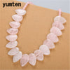 Topaz Necklace Women Natural Stone Leaf Pendant Men Choker Flower Charms Jewelry Yoga Anime Vintage Kolye Choker Korea