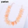 Topaz Necklace Women Natural Stone Leaf Pendant Men Choker Flower Charms Jewelry Yoga Anime Vintage Kolye Choker Korea