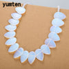 Topaz Necklace Women Natural Stone Leaf Pendant Men Choker Flower Charms Jewelry Yoga Anime Vintage Kolye Choker Korea