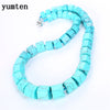 Turquoise Necklace Power Natural Stone Statement Coin Rainbow Crystal Choker Charm Chain Reiki Men Women Yoga Jewelry Bag