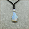 Unisex Party Natrual Agate Stone Sweater chain Pendant Necklaces Figure Big Finger Fabulous Pendant Necklaces Romantic