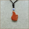 Unisex Party Natrual Agate Stone Sweater chain Pendant Necklaces Figure Big Finger Fabulous Pendant Necklaces Romantic