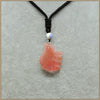 Unisex Party Natrual Agate Stone Sweater chain Pendant Necklaces Figure Big Finger Fabulous Pendant Necklaces Romantic