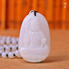 White Jade Women Pendant Necklace Male Buddha Head Safe Lucky Jewelry Stones Charms Beaded Handmade Pendentif Bouddha