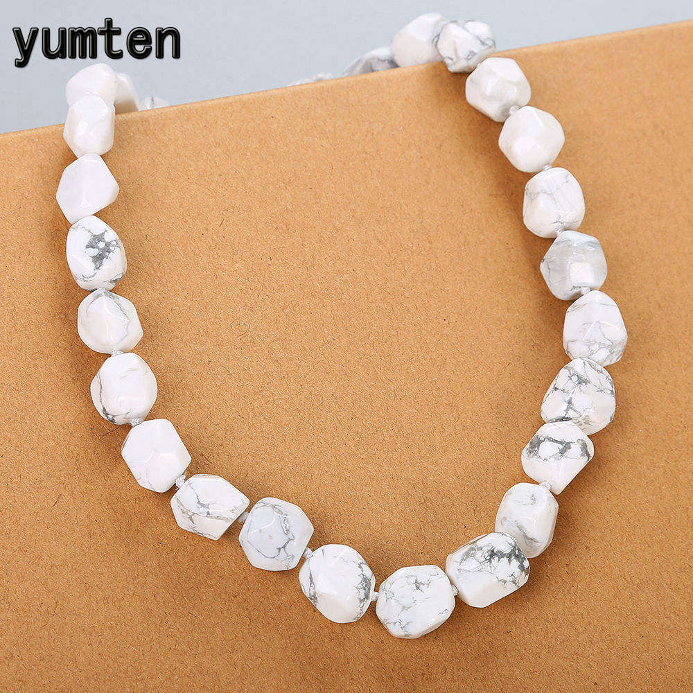 White Turquoise Necklace Fashion erkek kolye Crystal Natural Stone men Gift women Genuine Gemstone Fine Jewelry Wholesale
