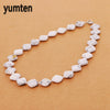 White Turquoise Necklace Power Square Natural Stone Crystal Women Jewelry Necklaces Statement Space taki Wholesale 5 PCS