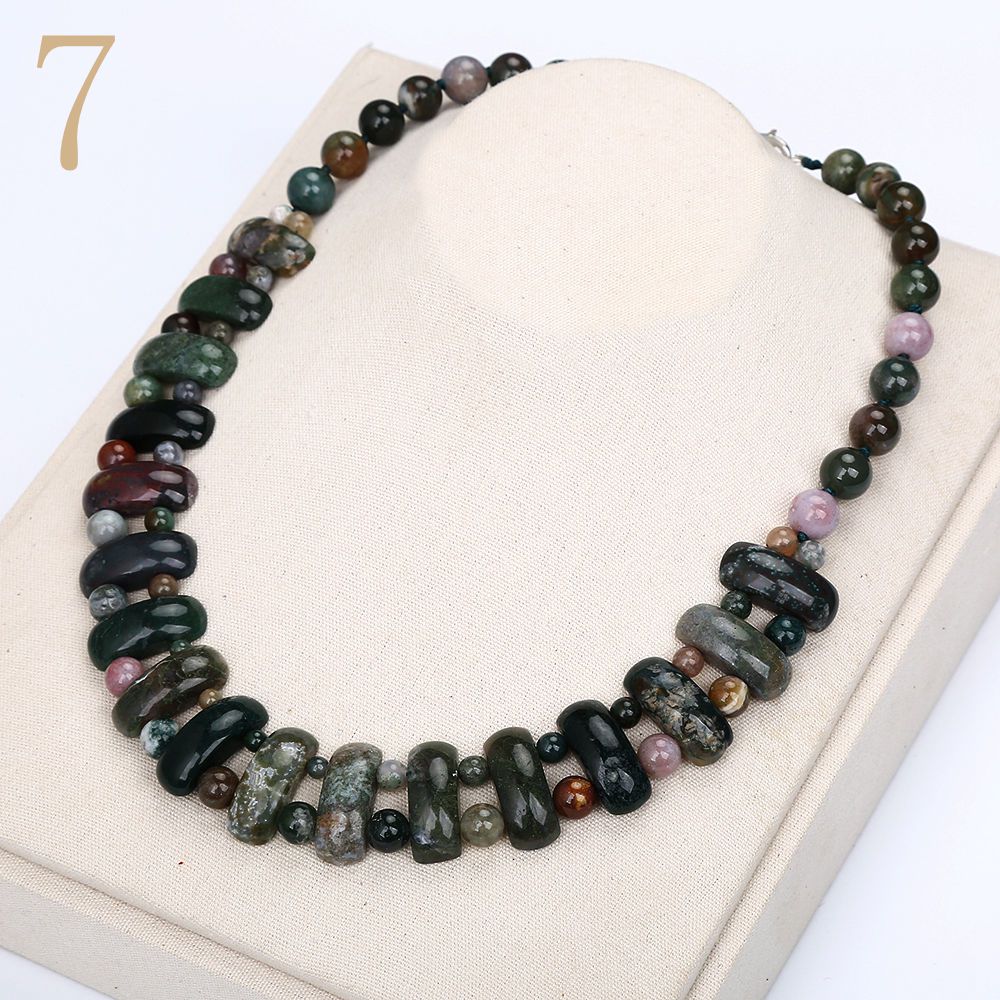 Women Big Necklace Vintage Man Power Gem Natural Stone Ethnic Jewelry Statement Female Accessories Fashion Pendant Reiki