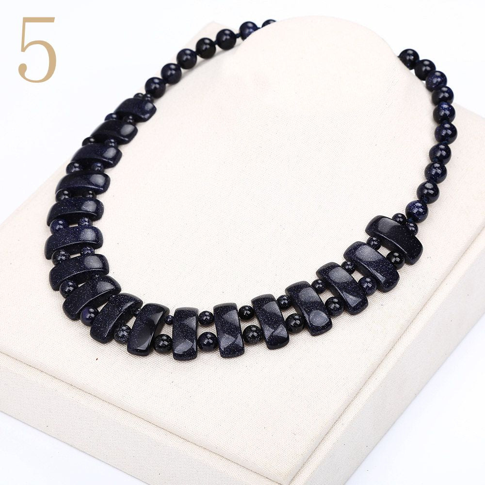 Women Big Necklace Vintage Man Power Gem Natural Stone Ethnic Jewelry Statement Female Accessories Fashion Pendant Reiki