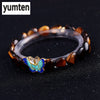 Women Bracelets Charms Heart Tiger Eye Handmade Handmade Stone Bracelets Ladies 925 Silver Butterfly Crystal fine Jewelry