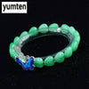 Women Bracelets Charms Nature Love Heart Chalcedony Beads Handmade 925 Silver Butterfly Gemstone Bracciali Donna Gifts