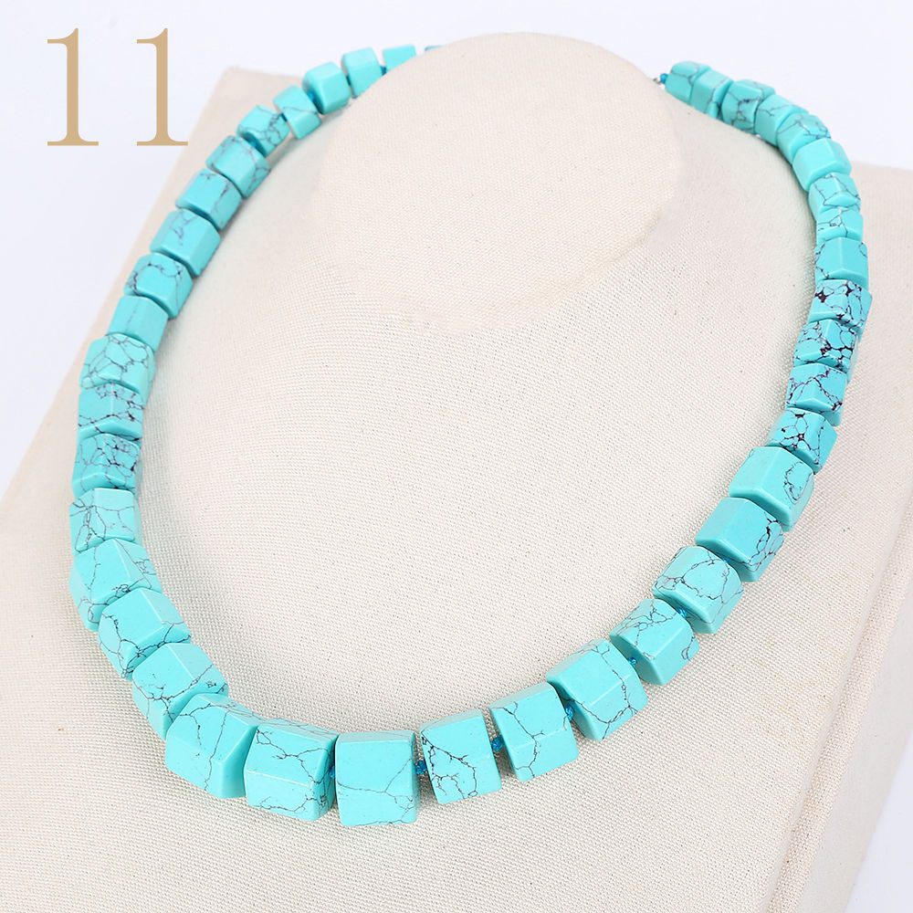 Women Rainbow Necklace Ethnic Men Big Choker Stone Jewelry Statement Female Vintage Accessories Fashion Healing Pendant