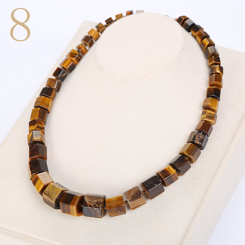Women Rainbow Necklace Ethnic Men Big Choker Stone Jewelry Statement Female Vintage Accessories Fashion Healing Pendant
