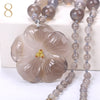 Women Statement Necklace Flowers Natural Stone Pendant Gemstone Men Accessories Fashion Short Necklace Crystal Jewelry