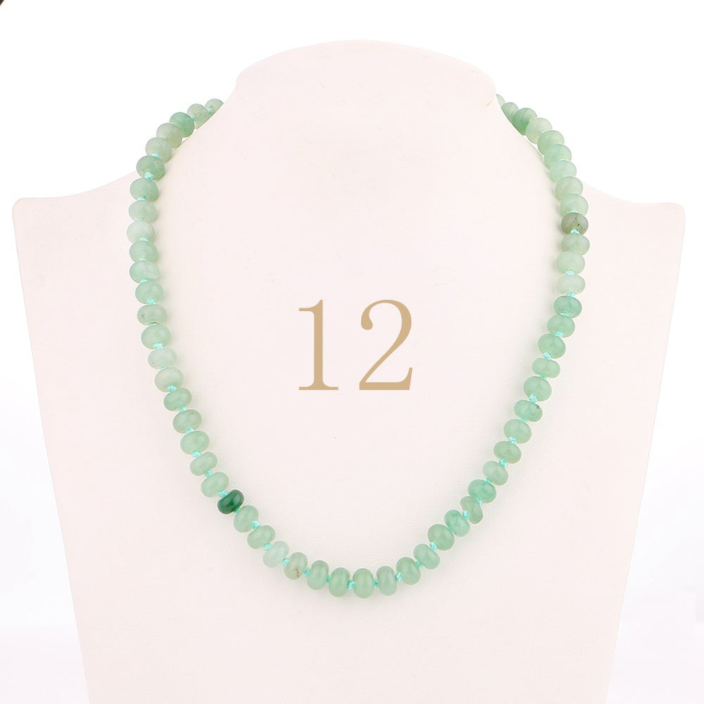 Yellow Topaz Necklace Bead Chain Choker Women Clavicle Chain Popular Femme Jewelry Malachite Accessories Collares Mujer