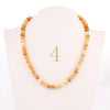 Yellow Topaz Necklace Bead Chain Choker Women Clavicle Chain Popular Femme Jewelry Malachite Accessories Collares Mujer