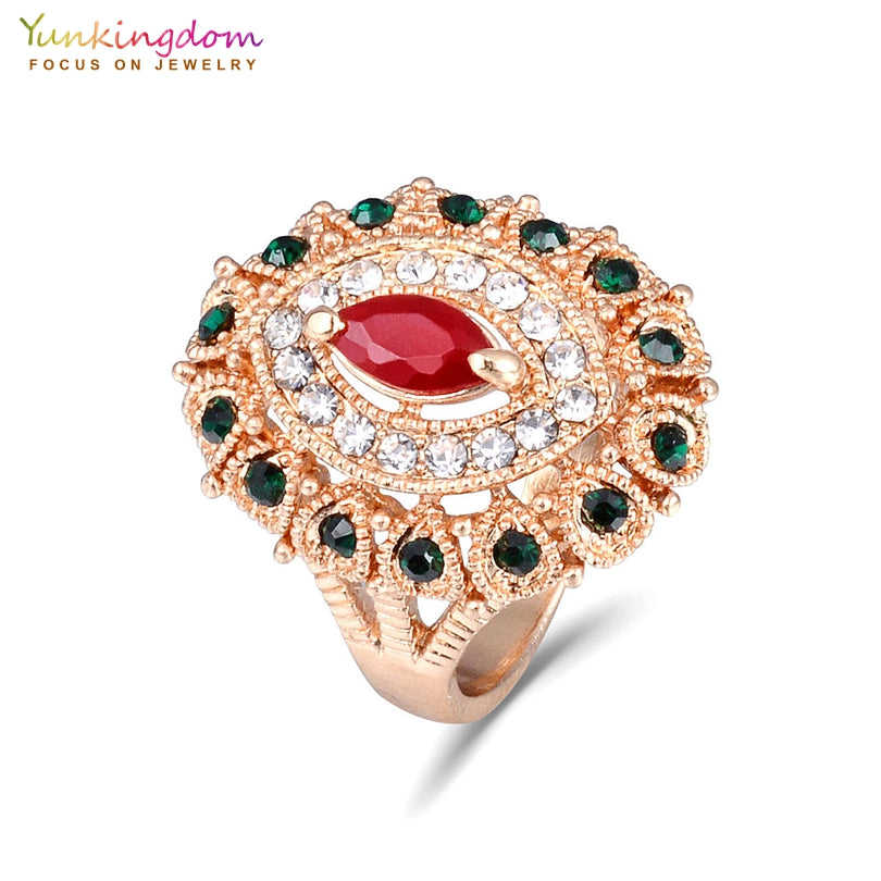 High Quality Rings Anel Gold & Silver Color Women Rings Indian Jewelry Charms Party Holid Gift