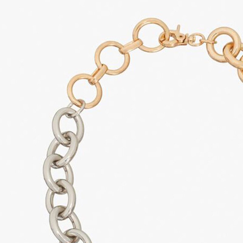 ZA Vintage Gold Metal Gothic Women Chain Necklace  Hyperbole Party Choker Necklace Jewelry  Gifts