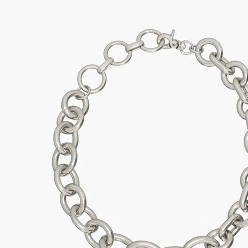 ZA Trendy Hyperbole Gothic Long Chain Necklace Women Vintage Punk Women's Choker Necklace Jewelry Gifts