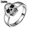 Real 925 Sterling Silver Punk Skull Ring Men Vintage Rings For Men Women Lovers Fashion Co Jewelry Anillos De Plata 925
