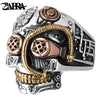 Solid 925 Sterling Silver Skull Ring Men Big Heavy Vintage Punk Biker Rings Silver Man Gothic Jewelry For Male
