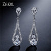 ZAKOL Brand Design Chandelier Cut Drop Earrings Clear Cubic Zirconia Bride wedding jewelry For Nepal Women FSEP2052