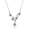 ZEG High Quality 100% Sliver Official Copy 1:1 Pan Cascading Charm Necklace Have Logo Women Fashion Jewerly Free Mail